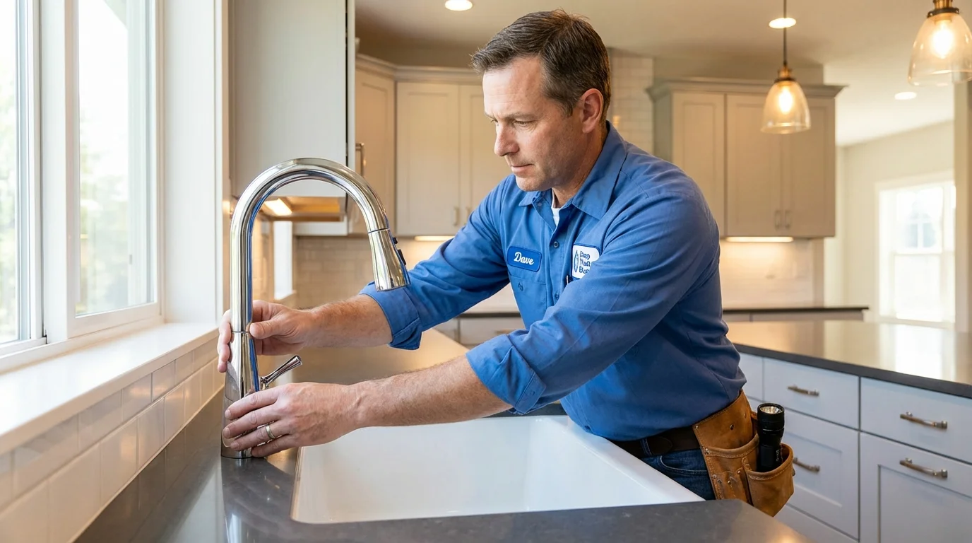 Kitchen faucet installation by Johns Plumbing LLC in Los Altos