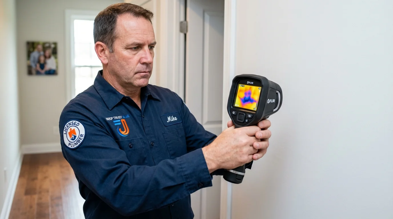 Thermal imaging leak detection by Johns Plumbing LLC in Los Altos